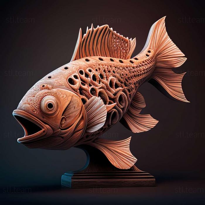 3D model Rodostomus fish (STL)